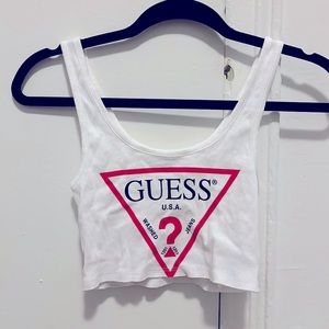 Guess Logo Cropped Tank